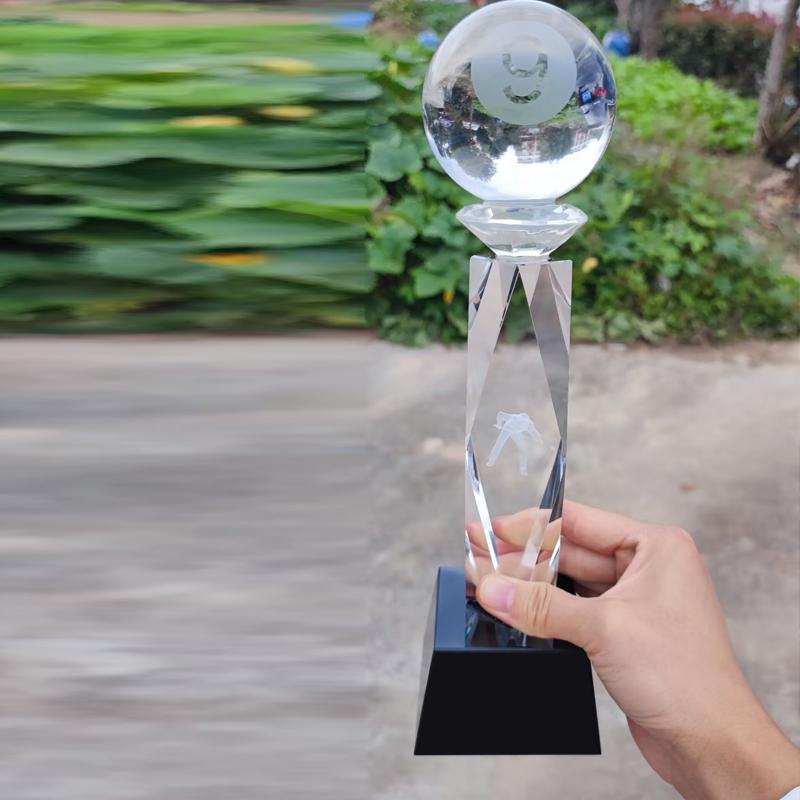 Customized High-End Sports Golf Crystal Trophy, One shot Hole, Competition Award Medal, New Home Decoration, Free Engraving, 1Pc