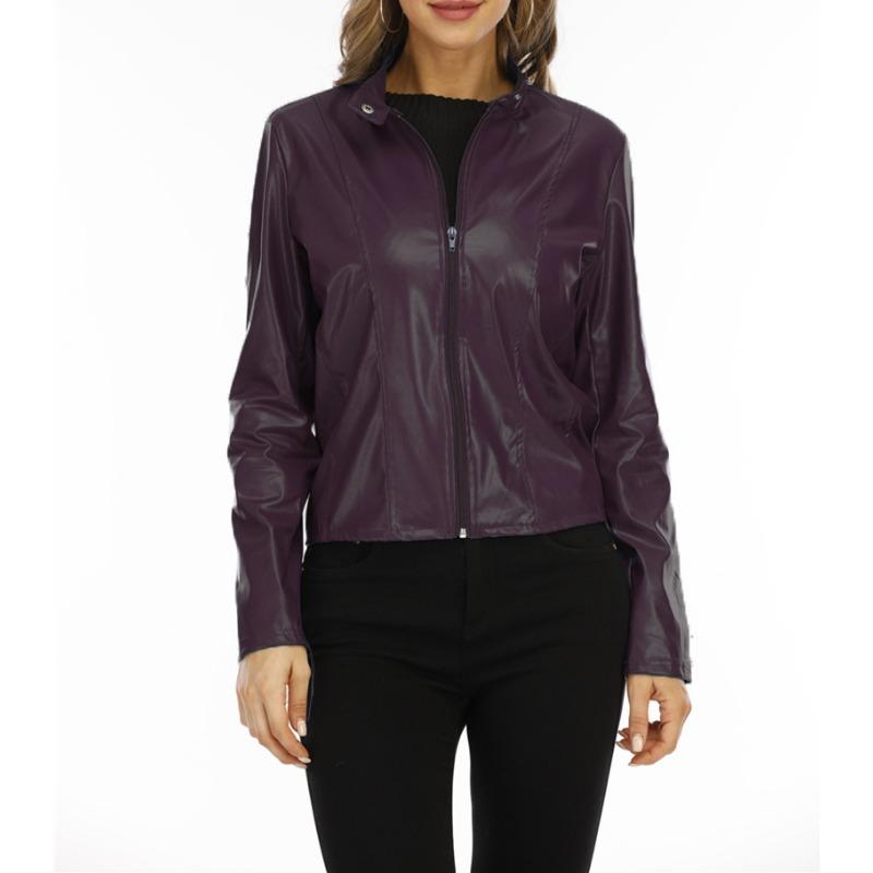 Осенне-зимняя модная кожаная куртка-пиджак женская, городская красота, высококлассный темперамент, с длинным рукавом, женская куртка-пиджак MJ0087