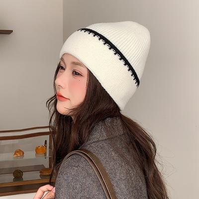1 шт. Простая теплая шапка-бини для женщин и мужчин, зимняя ветрозащитная шапка для головы, вязаная шапка-бини с отворотом, теплая лыжная шапка