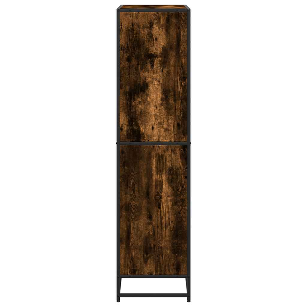Vidaxl Regał, Przydymiony Dąb, 80,5X35X139 Cm, Materiał Drewnopochodny