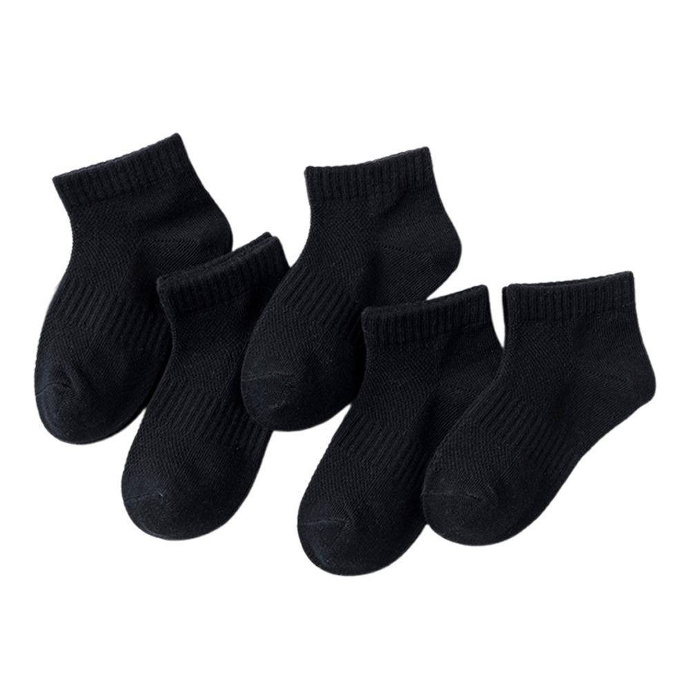 5 Pairs Thin Children's Ankle Socks Breathable Short Cotton Socks for Boys & Girls