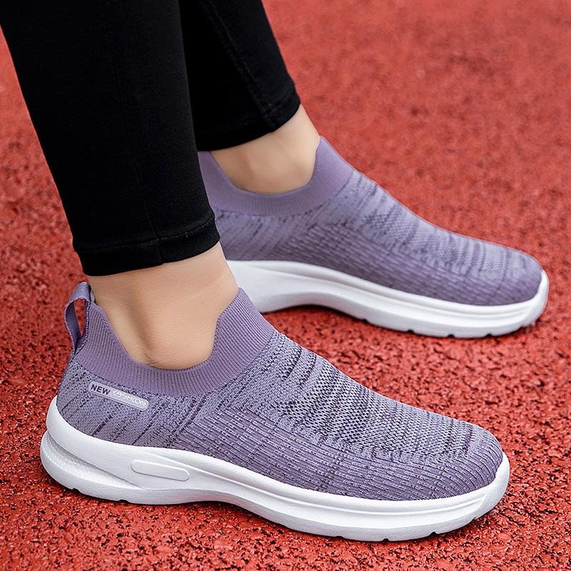 Модная унисекс мужская женская фиолетовая повседневная обувь мягкая подошва слипоны кроссовки беговые кроссовки женские легкие лоферы для ходьбы мужская обувь