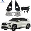 1Set Car Front Bumper LED White Fog Lamp Assembly For Toyota Yaris Cross 2023 2024 with Wire Harness Switch Accessories 12V
