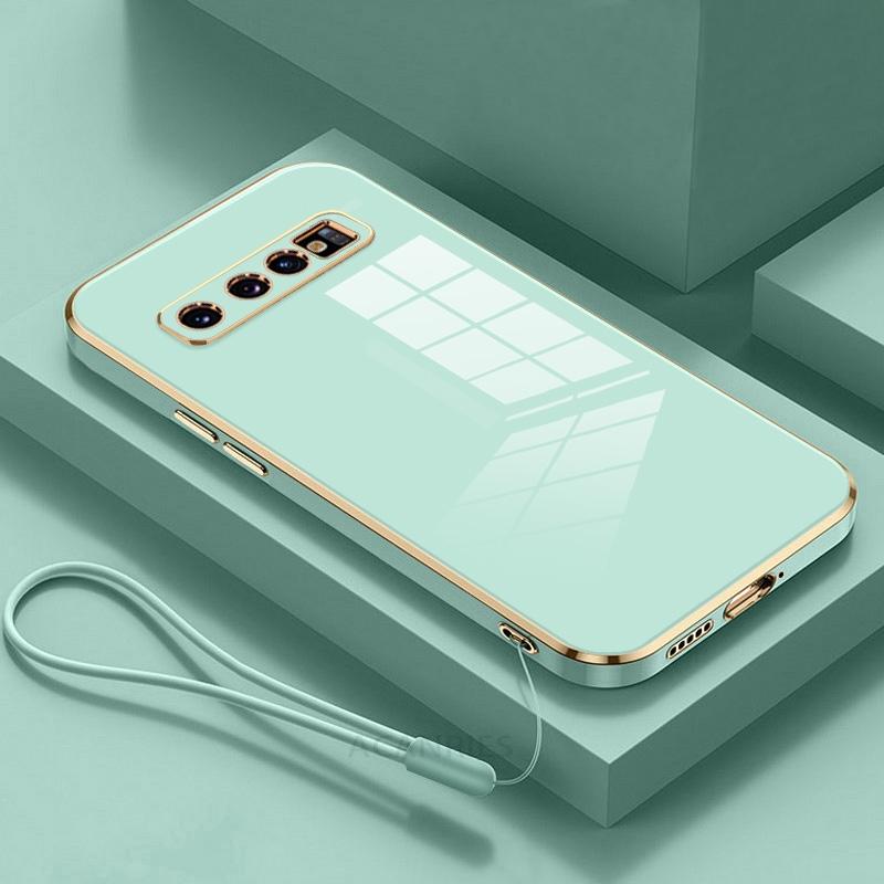 S10plus Роскошный чехол-ремешок из силикона для Samsung Galaxy S10 Plus S9 S8 Note 9 8 10 20 Ultra Note9 Мягкий чехол Note10 Lite