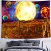 Simsant психоделический гобелен с планетой, красочный горный гобелен, гобелен с галактикой, абстрактный природный пейзаж, настенная роспись в общежитии, постер