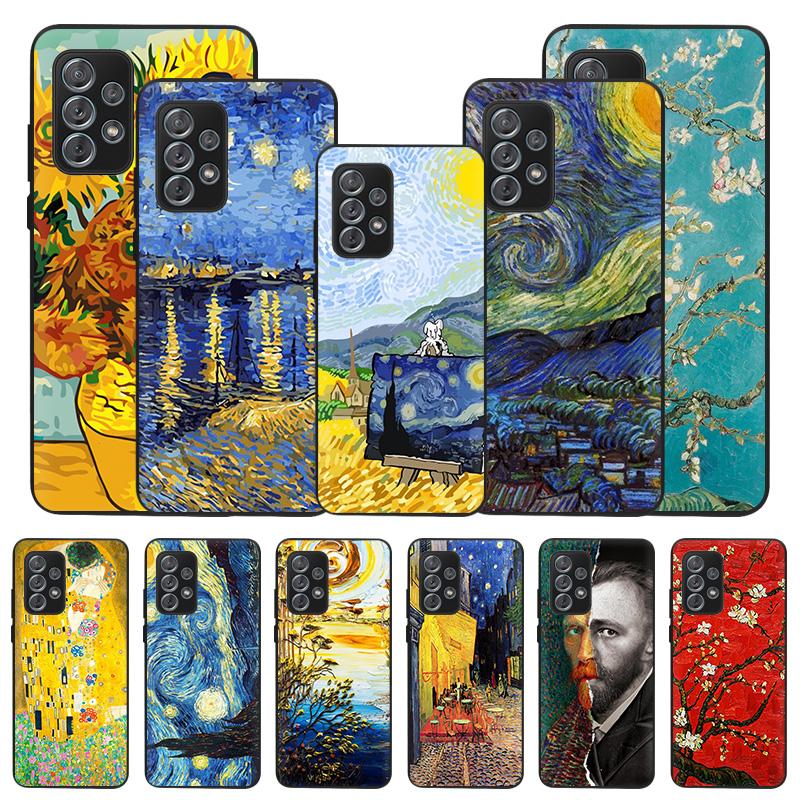 Van Gogh Oil Starry Night Phone Case For Samsung A73 A53 A33 A13 A23 A22 A52 A72 A32 A42 A71 A51 A41 A31 A21s A12 A11 S9 Cover