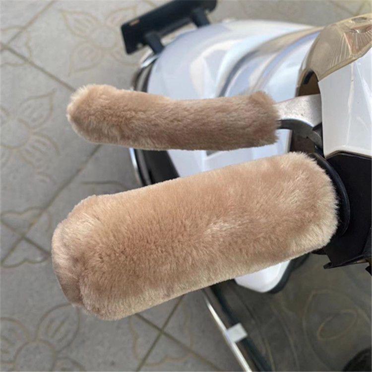 Универсальный плюшевый зимний чехол на руль для электромобилей, мотоциклов и велосипедов