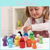 Wooden Classification Color Cups For Kids Early Education Learning Gift Toy