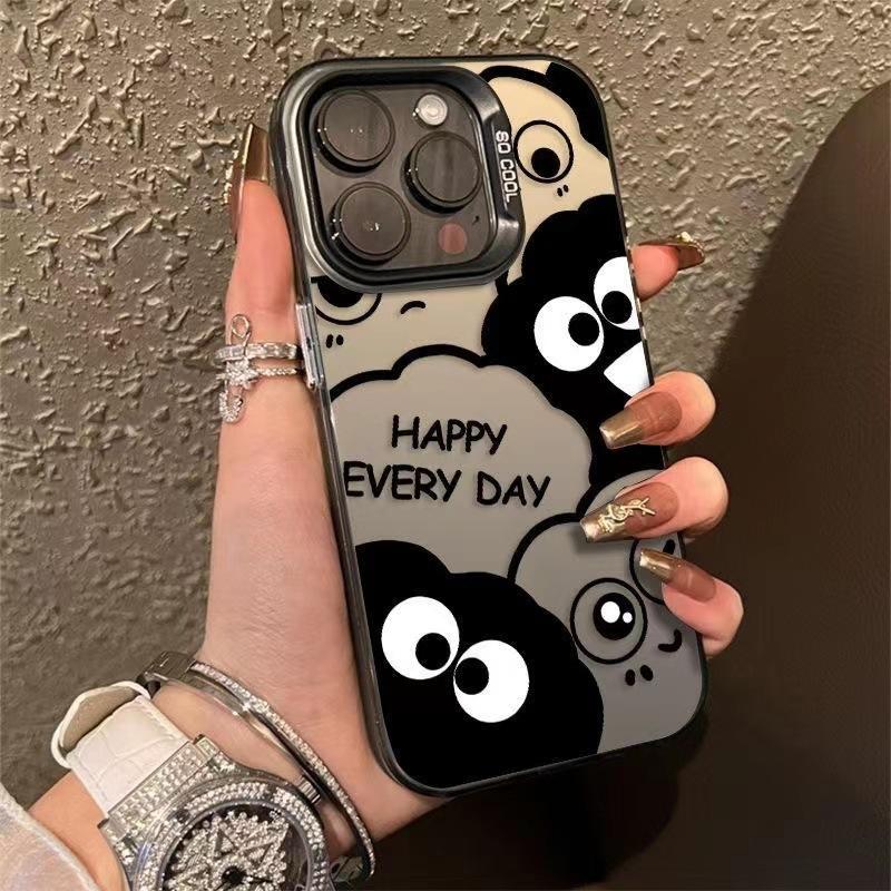 Happy Briquettes Are Suitable for Iphone15plus Mobile Phone Case Cartoon 14promax Cool 1312 Matte 11