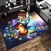 Electric Butterfly Dance Office Rug Chair Mat, Entryway Carpet, Suitable for Front Door, Bedroom, Living Room, Desk, Holiday Gift