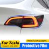 HD Stickers Protective Films For Tesla Model Y 2019-2024 Lamp Protector Car Headlights Fog Rear Tail Lights Auto Accessories