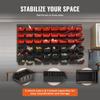 Wall Mounted Storage Bins, 48-Bin Parts Rack Organizer Garage Plastic Shop Tool with Wall Panels, Tool Organizer for Nuts, Bolts, Screws, Nails,