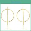 Hoop Geometric Trendy Earrings Minimalist Alloy Statement Jewelry Women For