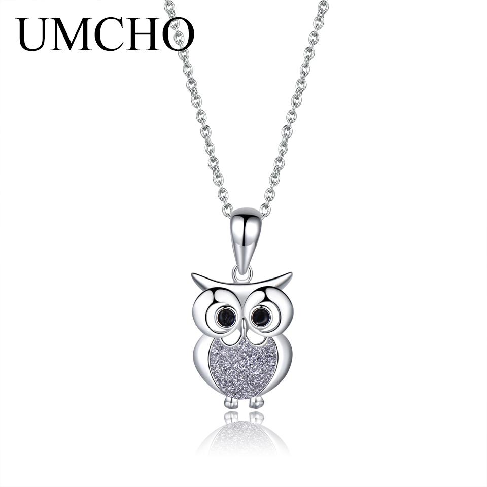Umcho Модное блестящее ожерелье с совой для девочек, подвески для женщин и девочек, подарок на день рождения Nighthawk, ювелирные украшения