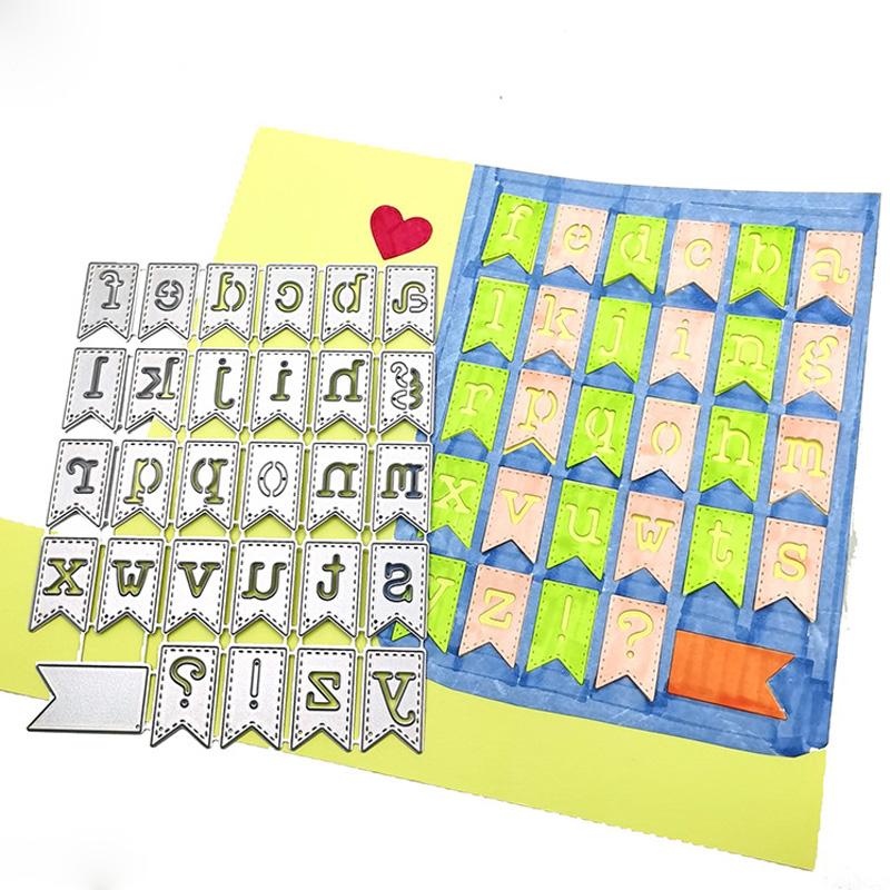 26 узоров с английским алфавитом, металлические трафареты для скрапбукинга, тиснение, трафареты для изготовления карт, ремесленный декор