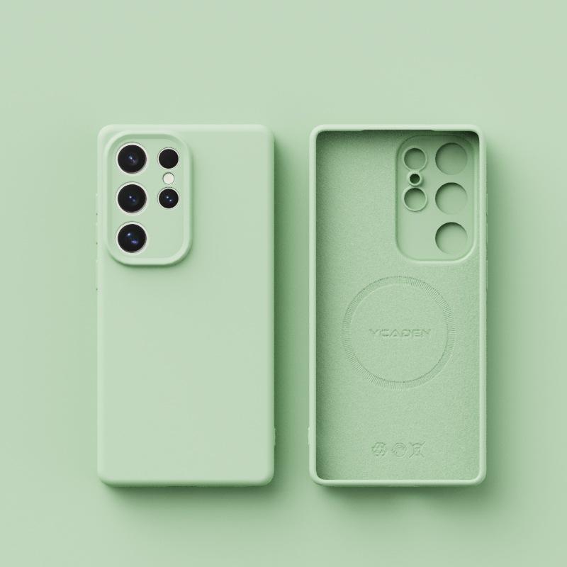 Новый Samsung S25ulta Жидкий силикон Подходит для S24 Мягкий чехол Магнитный S23u Полностью закрывающий Противоударный Чехол для мобильного телефона Простой