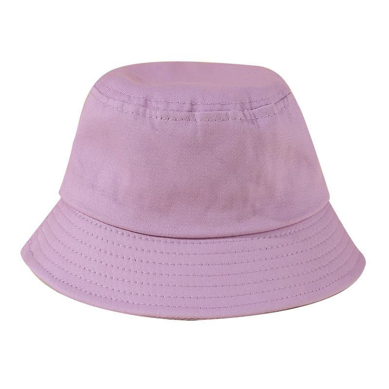Custom Adult Cotton Bucket Hat Sublimated and Embroidered Wide Brim Round Hat for Summer Outdoor Use Solid Casual Style