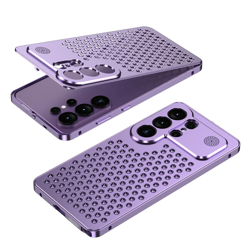 Алюминиевый чехол-радиатор с ароматом и полым дизайном для Samsung S23 S24 S25 S26 Ultra, ударопрочный чехол с защитой объектива