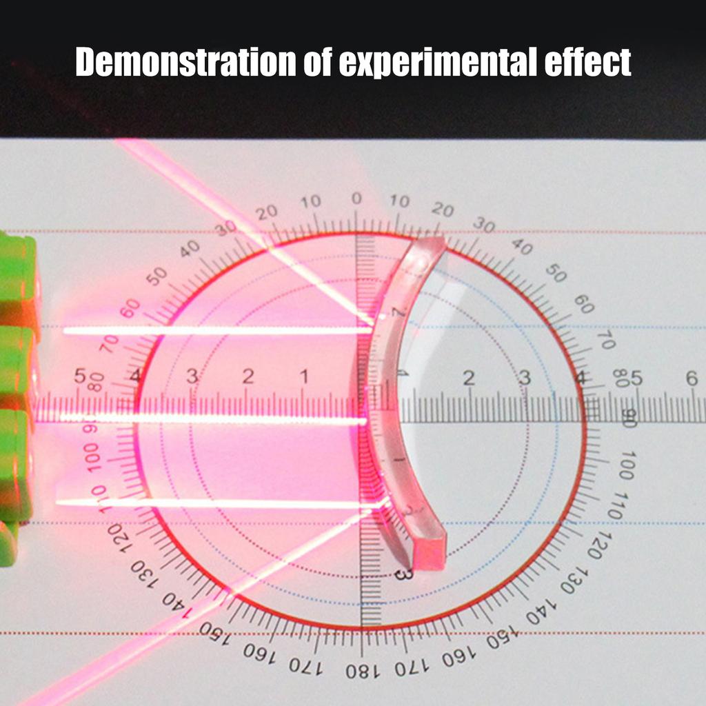 Набор оптических линз 6 шт. Призма Треугольная Полукруглая Прямоугольная Вогнутая Выпуклая линза для преподавания физики Преломленный свет