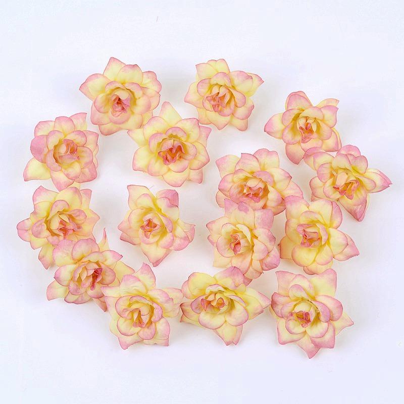 20PCs Rose Artificial Flowers Head Silk Fake Flowers Wedding Party Home Living Room Dining Table Garden Decorations DIY Crafts