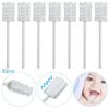 Disposable Clean Gauze Baby Care Oral Cleaner Oral Cleaning Brush Toothbrush Paper Rod Baby Tongue