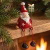 Classic Winter Theme Party Accents Christmas Tree Ornaments, Santa/Snowman/Elk Rustic Holiday Xmas Hanging Festive Fireplace Garland Embellishments