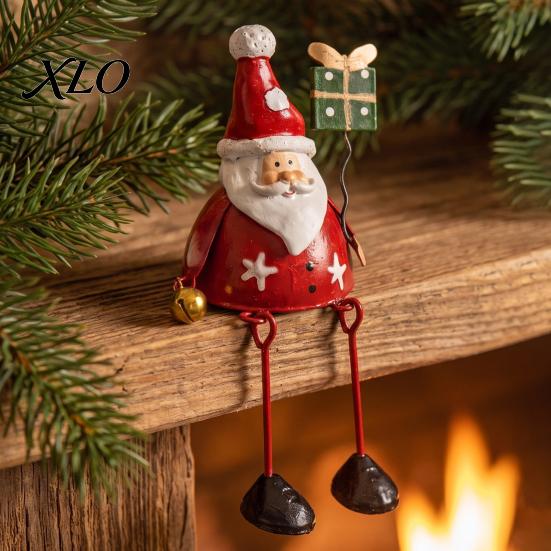 Classic Winter Theme Party Accents Christmas Tree Ornaments, Santa/Snowman/Elk Rustic Holiday Xmas Hanging Festive Fireplace Garland Embellishments