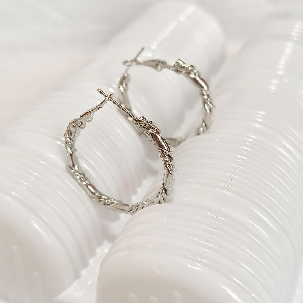 Elegant Twist Circle Earrings: Versatile Niche Design for Fashion-Forward Women.