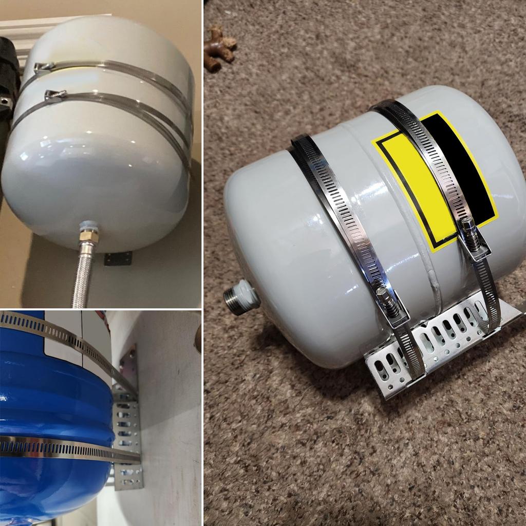 Переносные прочные металлические держатели расширительных баков для водонагревателей на галлоны, в комплект входят сейсмостойкие ремни для надежного крепления