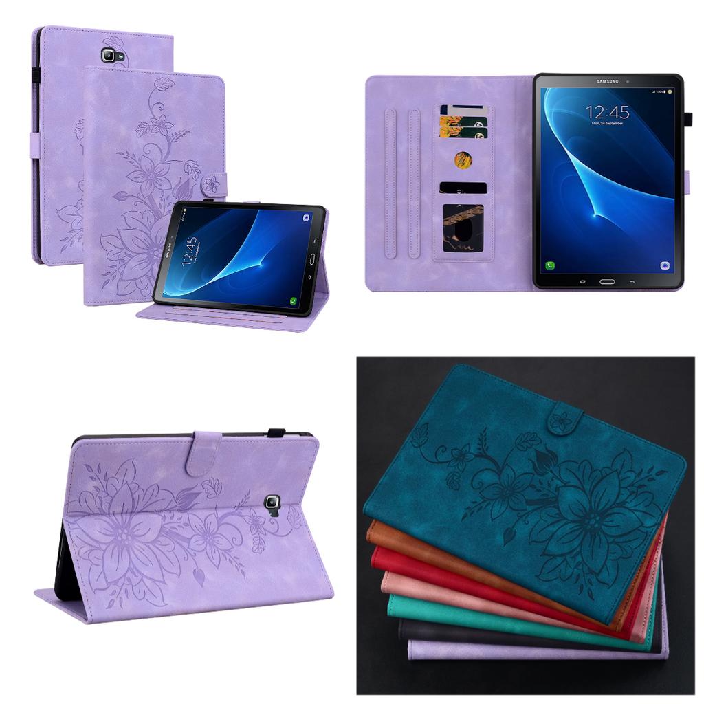 Для Samsung Galaxy Tab A 10,1 (2016) (Т580,Т585,П580,П585).Чехол для планшета из искусственной кожи с изысканным цветочным тиснением