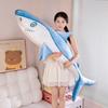Large Soft Shark Pillow Plush Toy Blue Shark Doll Home Pillow Cushion Girl Muppet Doll