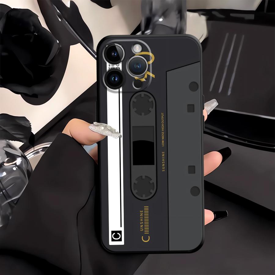 Чехол для телефона Funda для Apple IPhone 17 Pro Max 14 Air 13 15 Pro 7 8 XR XS MAX 16 12 11 Модный Кассетная лента