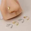 1 simple butterfly U-shaped nose septum, hypoallergenic 316L stainless steel lip ring, hanging ear cartilage conch for ear and nose piercing Helix