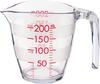 Marna Measuring Cup with Easy To Read Scale 200ml Easy To Pour with Hook Hole Wall Hanging Storage K649CL (Microwave/Dishwasher Safe/Heat Resistant)