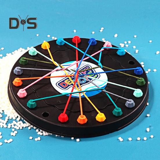 1 набор для детей, игра по распутыванию веревок, настольная игра с узлами из скрученной веревки, логическое мышление, интерактивная обучающая красочная эластичная веревка, распутывающая игрушку