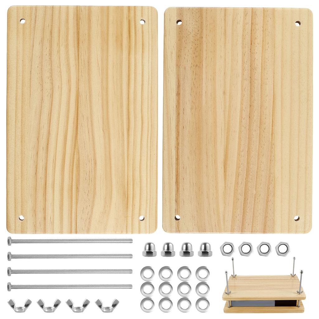 Книжный пресс Бамбуковое дерево Пресс для переплета книг Портативный пресс для бумаги для переплета Практичные инструменты для переплета для рукоделия