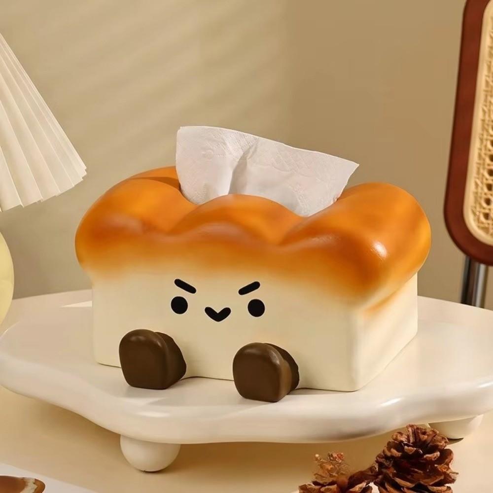 Reusable Toast Ceramic Tissue Box Large Capacity Paper Storage Box Living Room