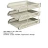 3 Tier Stackable Letter Tray Desk Paper Organizer Plastic File Document Storage Rack for Home Office School