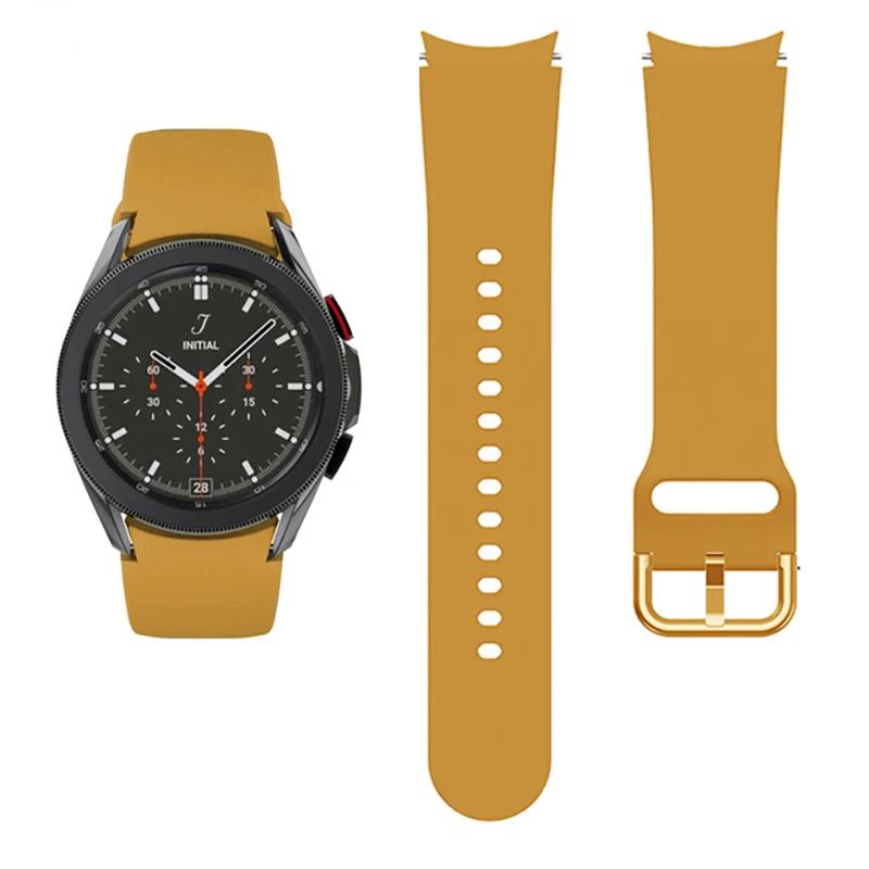 Силиконовый ремешок 20 мм для Samsung Galaxy Watch 7/6/5/4 40 мм 44 мм Pro 45 мм Браслет Ремень Galaxy Watch 6 4 Classic 47 мм 46 мм Correa