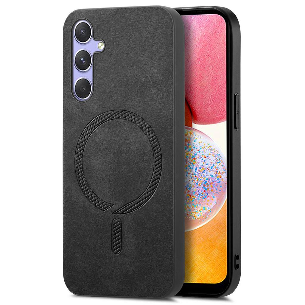 Кожаная задняя крышка для Samsung Galaxy A14 5G/A14 4G, совместимая с MagSafe, чехол для телефона с покрытием soft-touch