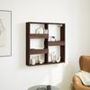 VidaXL Wall Cabinet Brown Oak 80x15x80 Cm Engineered Wood, Floating Wall Cabinet, Wall Shelf, Wall Display Cabinet, 854550