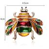 Винтажная окрашенная брошь в виде пчелы, модная эмалевая симпатичная булавка в виде насекомого, булавка для воротника в виде жука, женская одежда