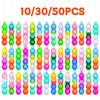 10/30/50 шт. Мини Брелок Pop Push Пузыри Игрушки-антистресс Сенсорные Игрушки Призы для Детей в Классе Подарки Новые
