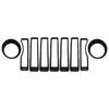 Сетчатая решетка радиатора + Накладка на фару/поворотник для Jeep Wrangler JL 2018-2023