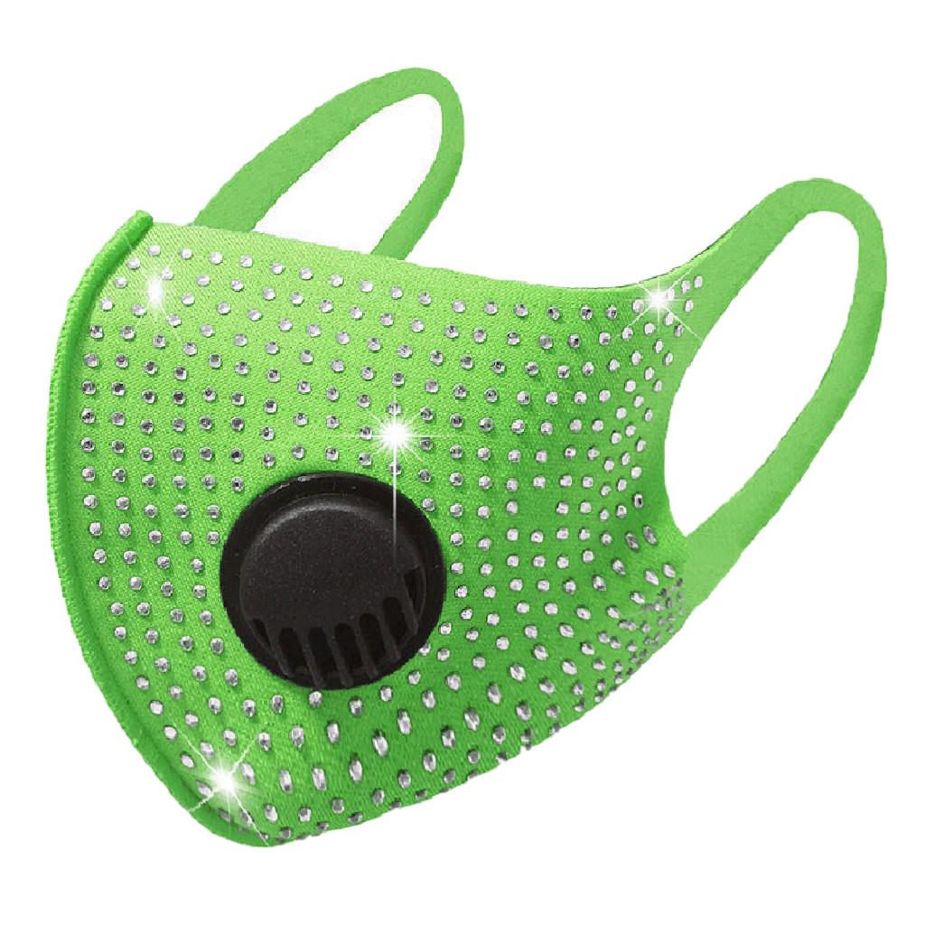 Алмазная дышащая маска для рта Унисекс Маска для защиты лица Многоразовая моющаяся
