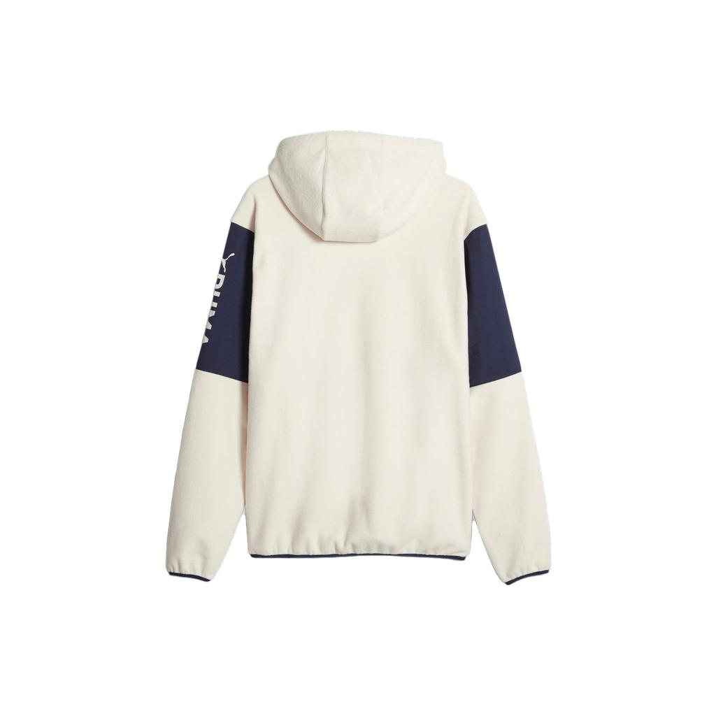 Puma Fit Hybrid Jacket Letter Print Hooded Coat Men Jacket White Blue 523891-87