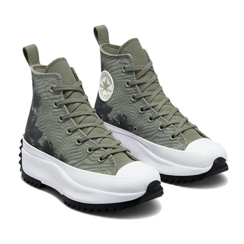 Converse Run Star Hike Платформа Повседневные Износостойкие Высокие Эспадрильи Унисекс Зеленые