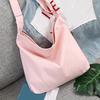 Женская однотонная холщовая сумка через плечо с регулируемым ремнем, сумка для хранения