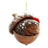 2D Forest Animal Acorn Ornaments Cozy Forest Animal In Snow Frosted Pine Cone Ornaments Woodland Creature Acrylic Hanging Ornament for Animals Lover
