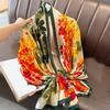 New Silk Square Scarf Women Designer Floral Print Satin Scarves for Lady Foulard Bandana Scarfs Female Neckerchief 90cm Hijab